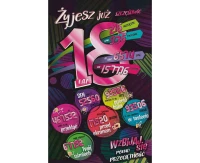 Birthday Card 18th Birthday, Numbers, 13x20,5 cm